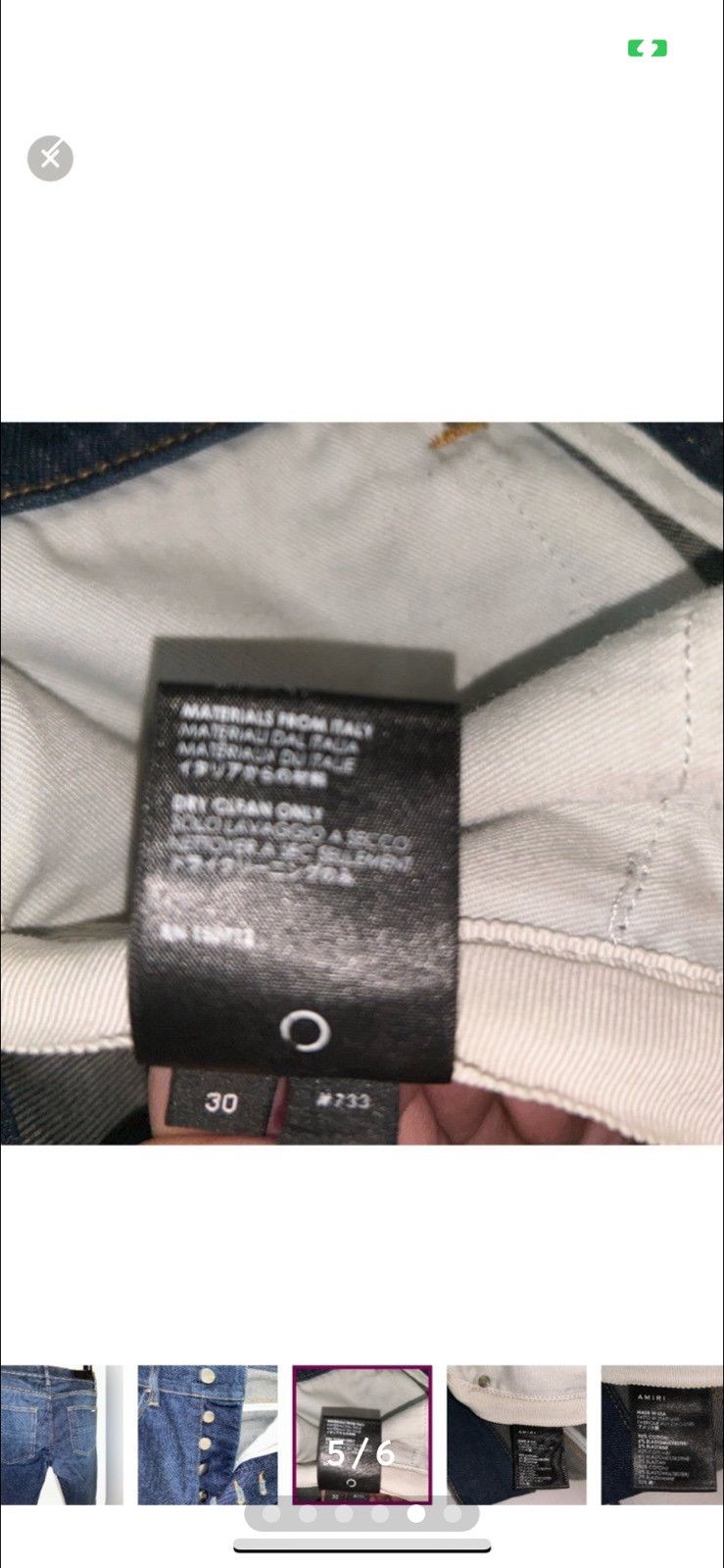 Amiri Amiri 30w x 34.5” inseam nwot stack medium indigo 92/6/2 NEW Size US 30 / EU 46 - 4 Thumbnail