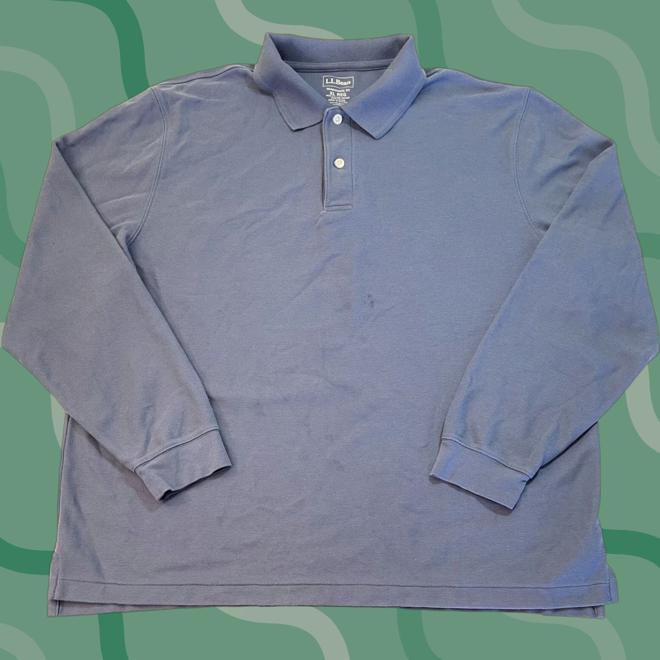 Vintage LL Bean Polo Shirt Mens Collared Long Sleeve XL Black Cotton Golf Outdoor All Seasons Size US L / EU 52-54 / 3 - 1 Thumbnail