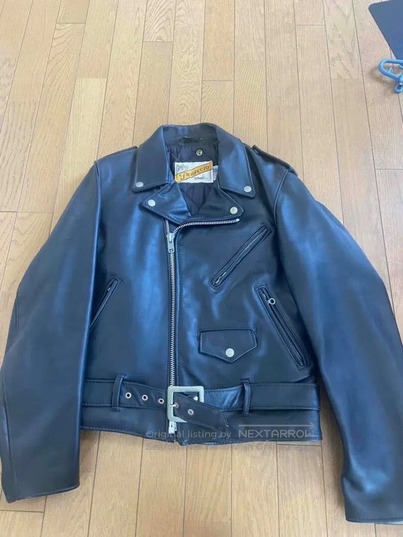 Schott Schott 618, cable-stayed leather coat, heavy cowhide Size US S / EU 44-46 / 1 - 1 Thumbnail