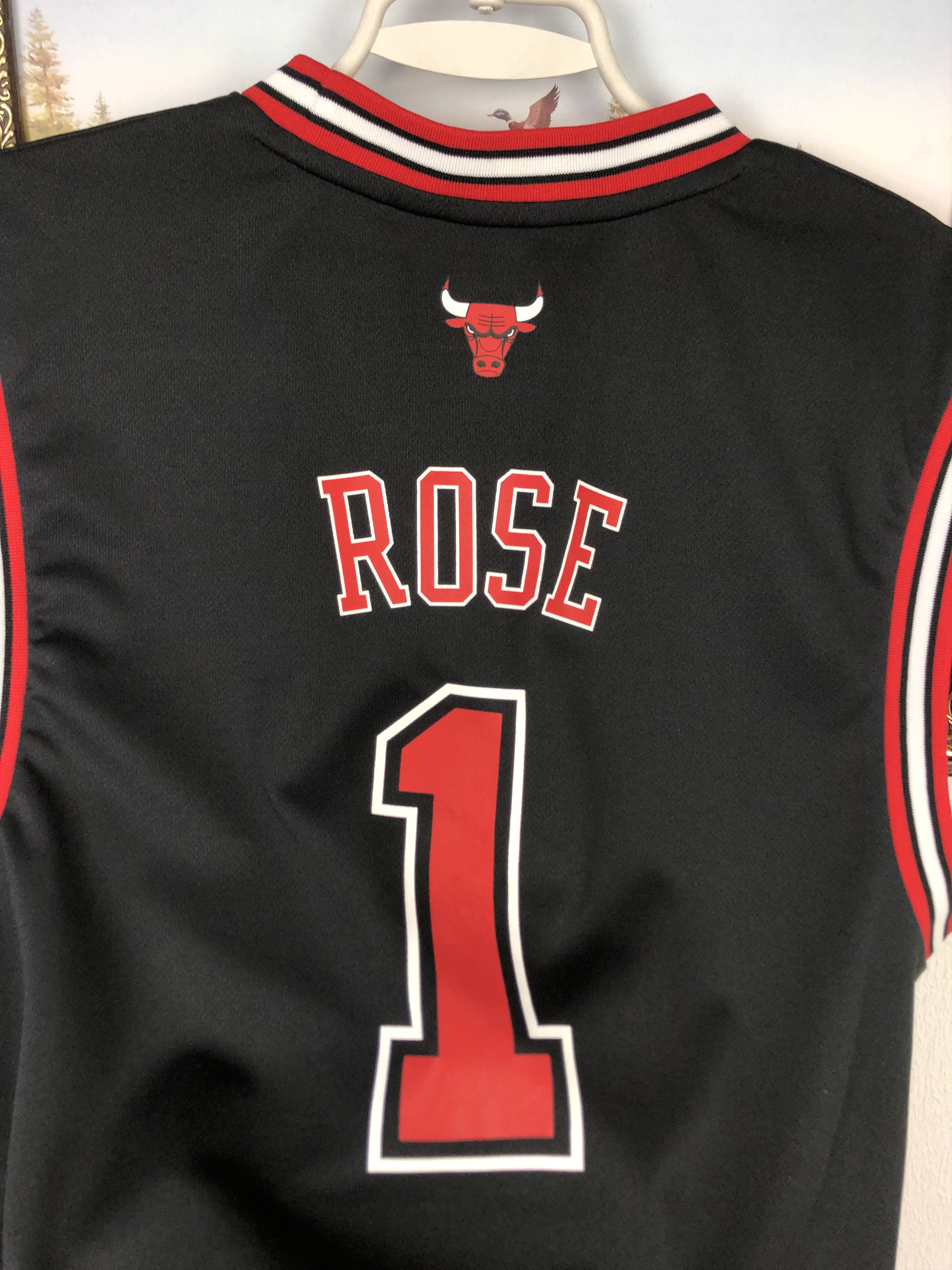 Adidas Adidas Chicago Bulls Black Jersey #1 Rose NBA Tee Hype Size US S / EU 44-46 / 1 - 10 Thumbnail