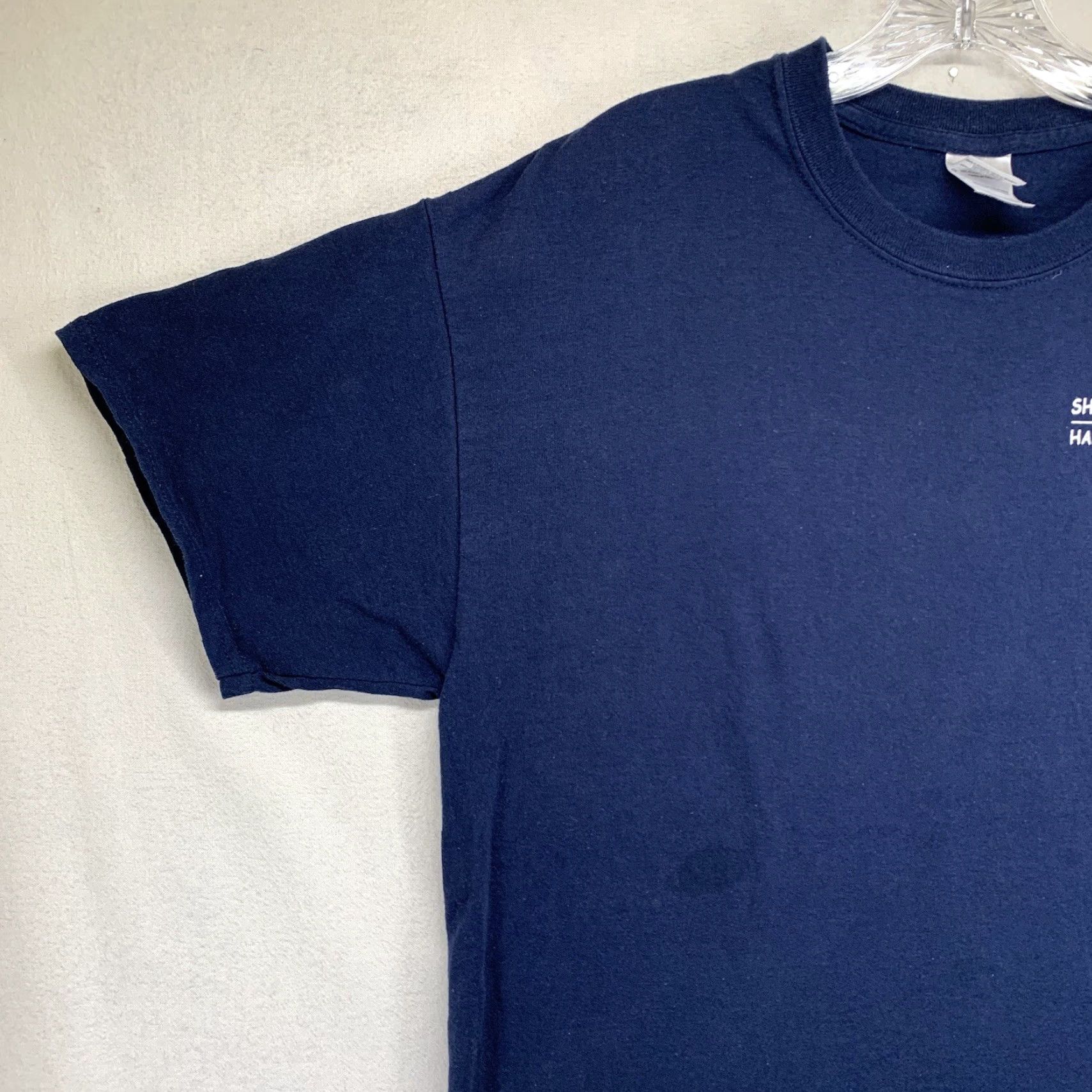 Gildan VINTAGE Gildan Men’s T-Shirt Short Sleeve Crew Neck Cotton Blend Navy Blue 80s 90s Physical Therapy Graphic Print Size US M / EU 48-50 / 2 - 7 Thumbnail