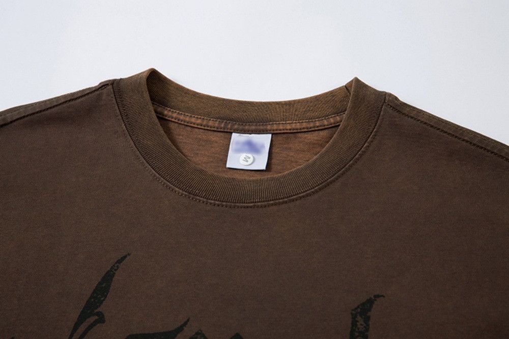 Japanese Brand × Vintage Flame letter cotton casual round neck distressed t-shirt Size US M / EU 48-50 / 2 - 3 Thumbnail