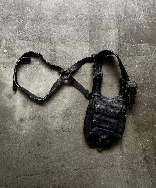 Japanese Brand Japanese Brand 2000s Studded Leather Harness Bag Size ONE SIZE - 1 Thumbnail