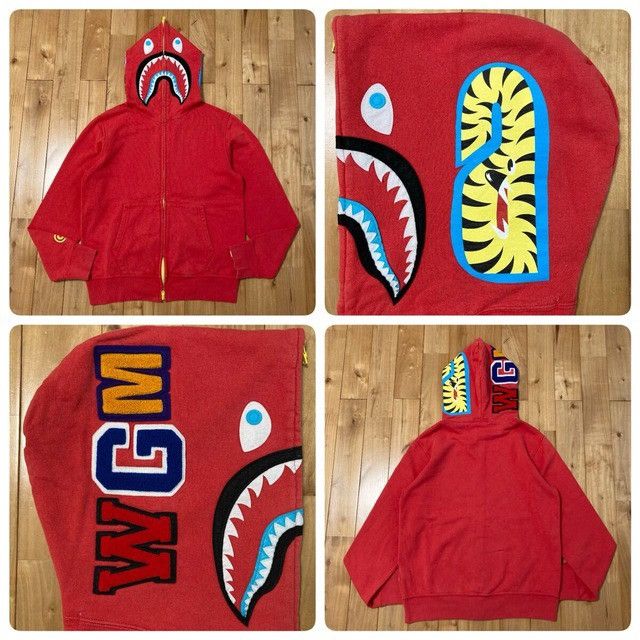 Bape BAPE BABY MILO “JUNK FOOD” RED FULL ZIP HOODIE 2005 NIGO