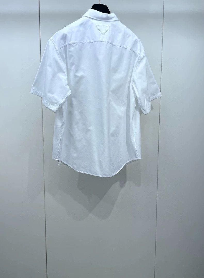 Prada PRADA White Short Sleeve Shirt Size M -2505 Size US M / EU 48-50 / 2 - 2 Thumbnail