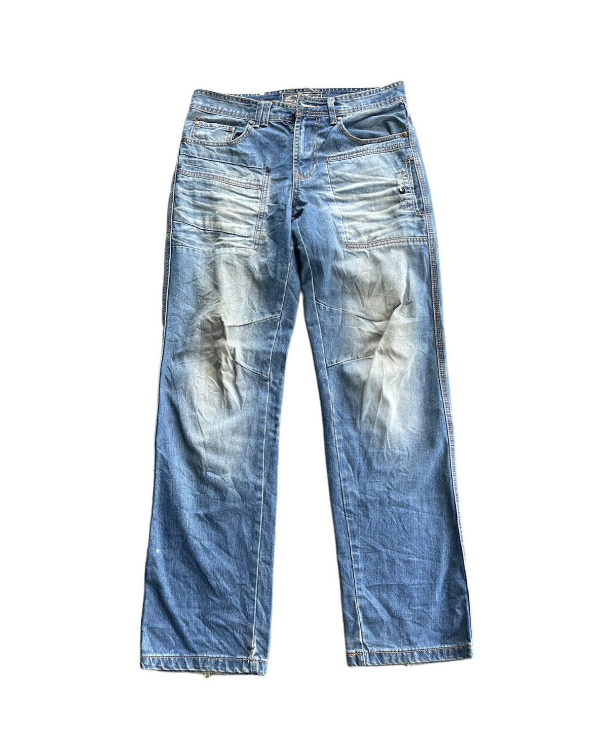 image of Vintage Diesel True Denim Distressed Jeans in Blue, Men's (Size 32)