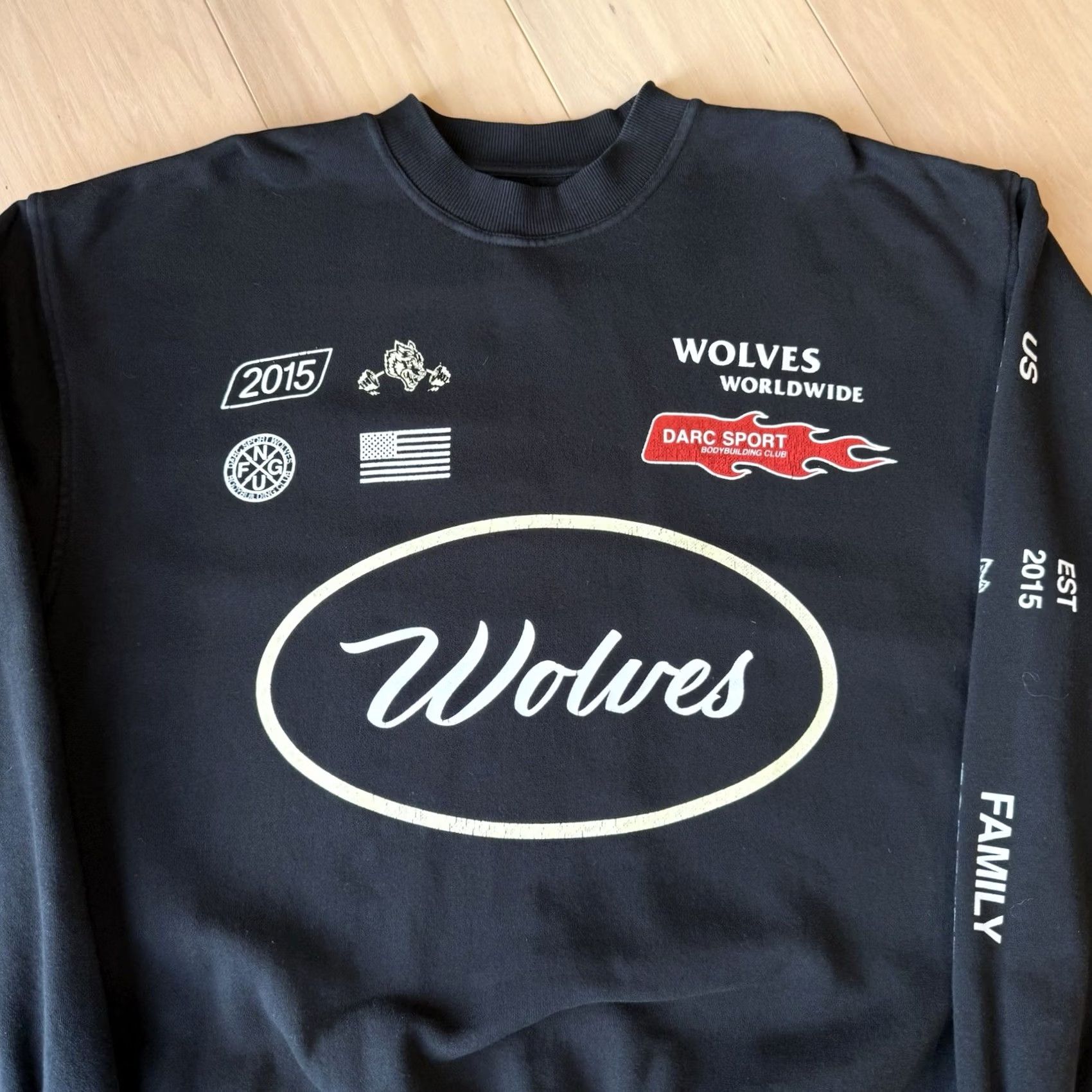 Darc Sport Darc Sport Wolves Club Sweatshirt Medium Black Fleece Pullover Sweatshirt Mens 90s City College American Black Panther Logo Wool? Size US M / EU 48-50 / 2 - 4 Thumbnail
