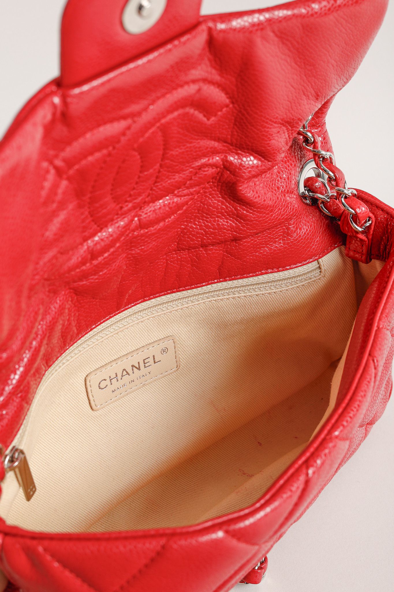 Chanel Chanel Quilted Glazed Caviar Leather CC Logo Flap Handbag Size ONE SIZE - 11 Thumbnail