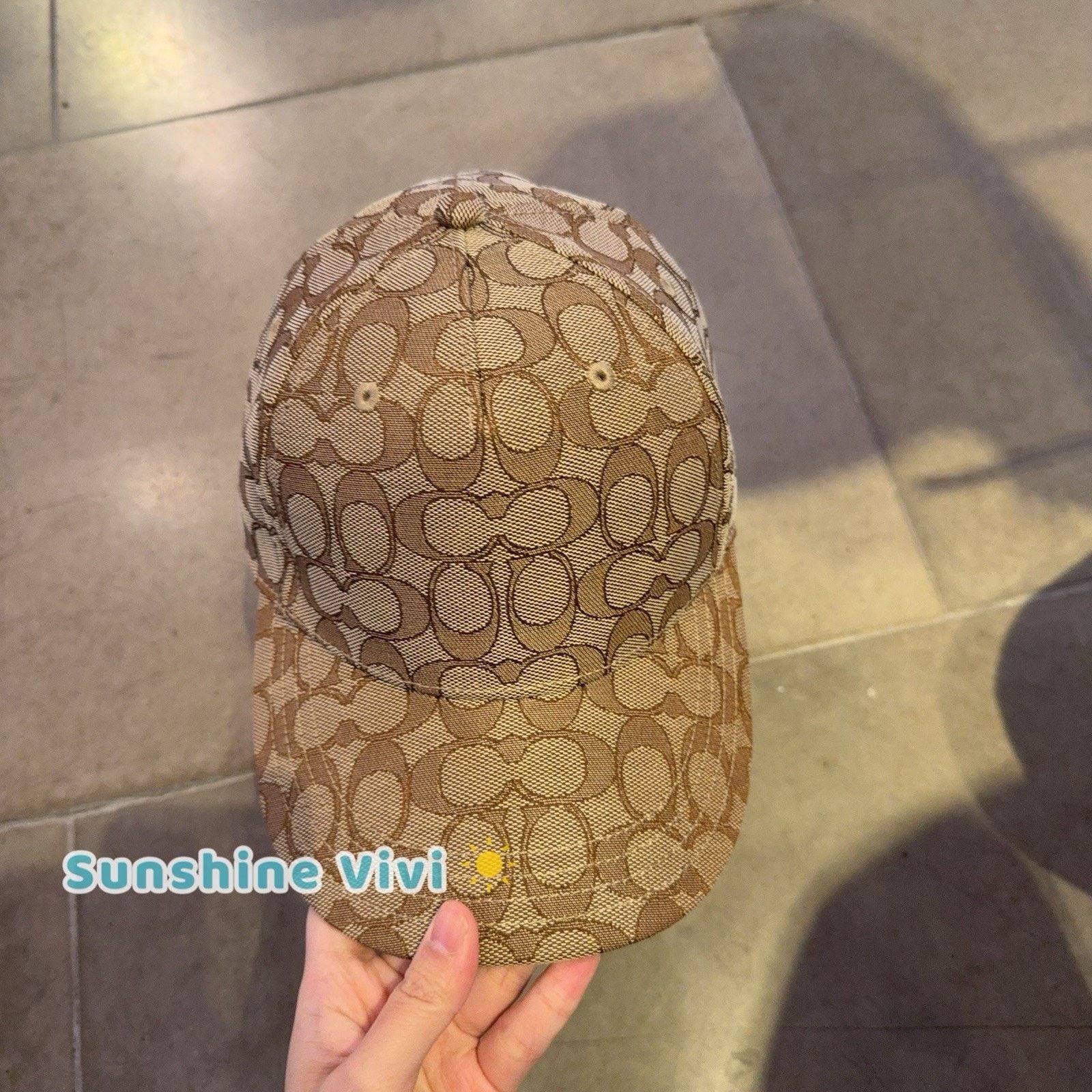 Coach NWT COACH Baseball Hat Khaki C Leather Strap CW766 M/L Size ONE SIZE - 1 Thumbnail