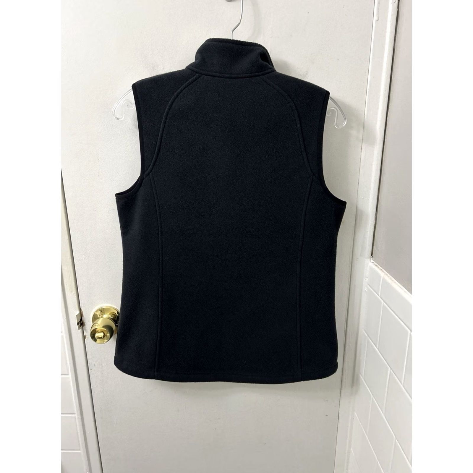 Lands' End Lands' End Outfitters Fleece Vest Womens Small Black Full Zip Avidia Bank Logo Embroidered Vest Size S / US 4 / IT 40 - 6 Thumbnail
