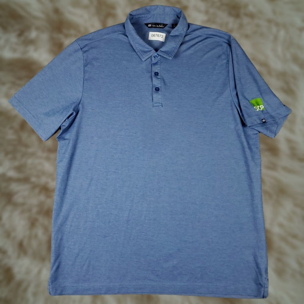 TravisMathew Travis Mathew Polo Shirt Mens 2XL Blue Short Sleeve Casual Button Knit T-Shirt Shirt Polo Regular Collar Style Brand: Travis Mathew Size US XXL / EU 58 / 5 - 1 Thumbnail