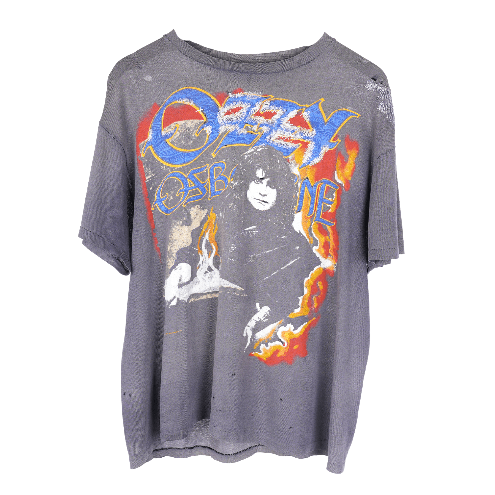 Vintage VINTAGE 1980S OZZY OSBOURNE OZZY IS... CHECKLIST THRASHED FA Size US XL / EU 56 / 4 - 1 Thumbnail