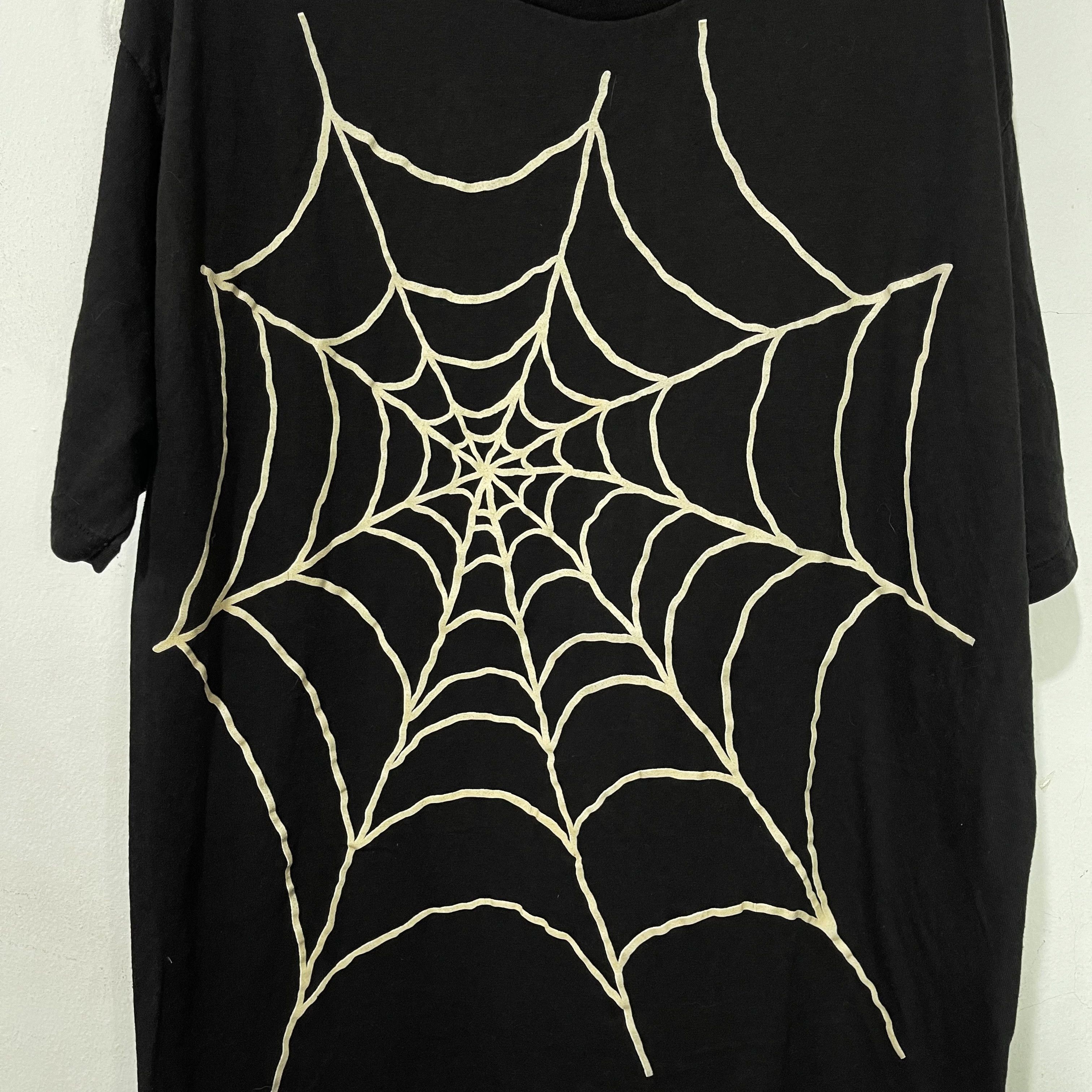 Vintage Vintage 90s Spider Web T-Shir Size US L / EU 52-54 / 3 - 2 Thumbnail