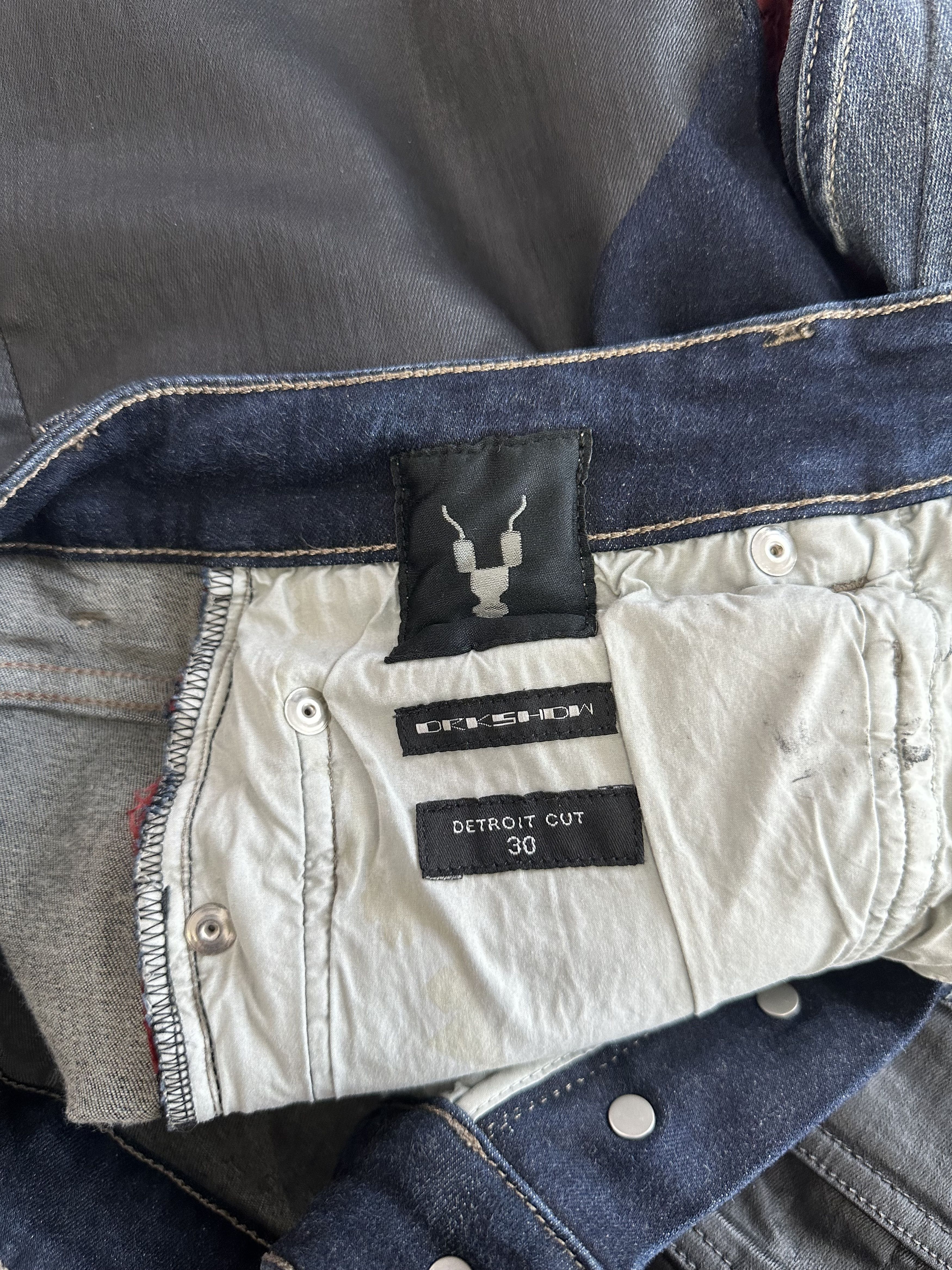 Rick Owens Drkshdw Detroit Cut Jeans Size US 30 / EU 46 - 6 Thumbnail