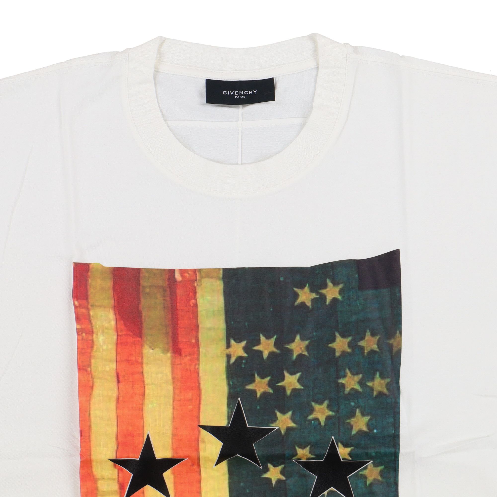 Givenchy White Star Applique Flag Print Oversized T-Shirt Size US M / EU 48-50 / 2 - 5 Thumbnail
