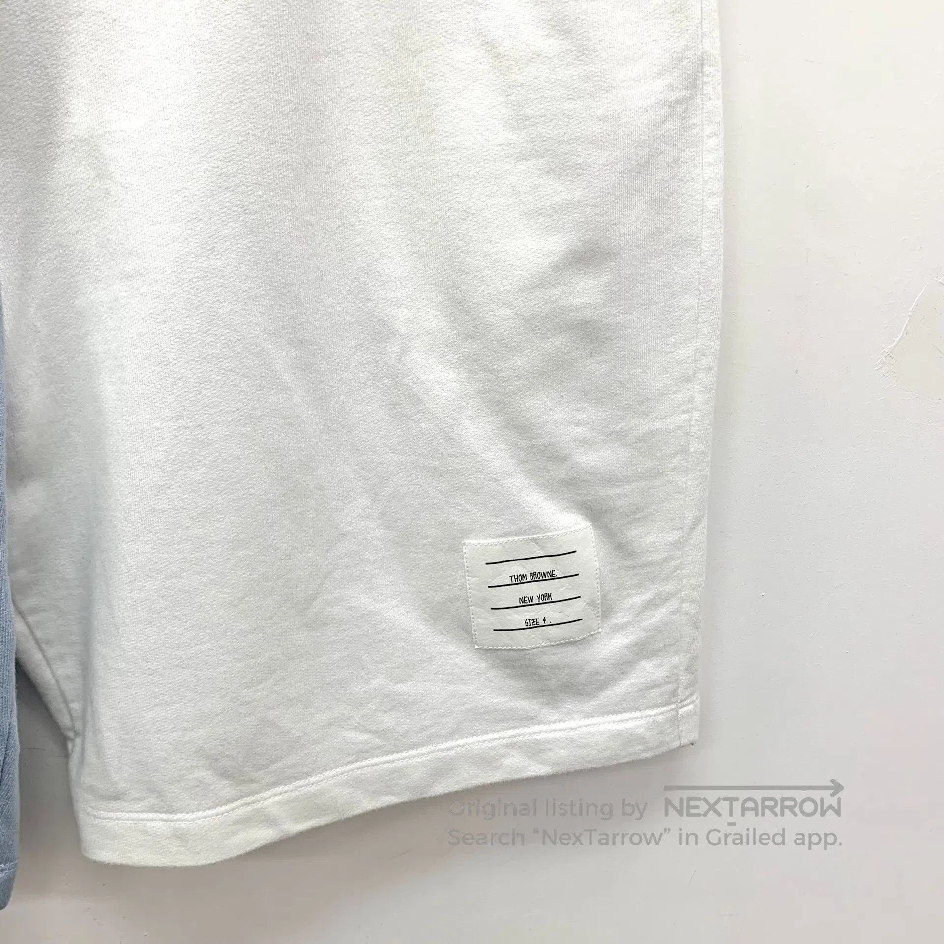 Thom Browne Thom Browne size L Blue and White Color Block Cotton Draws Size US 27 - 4 Thumbnail