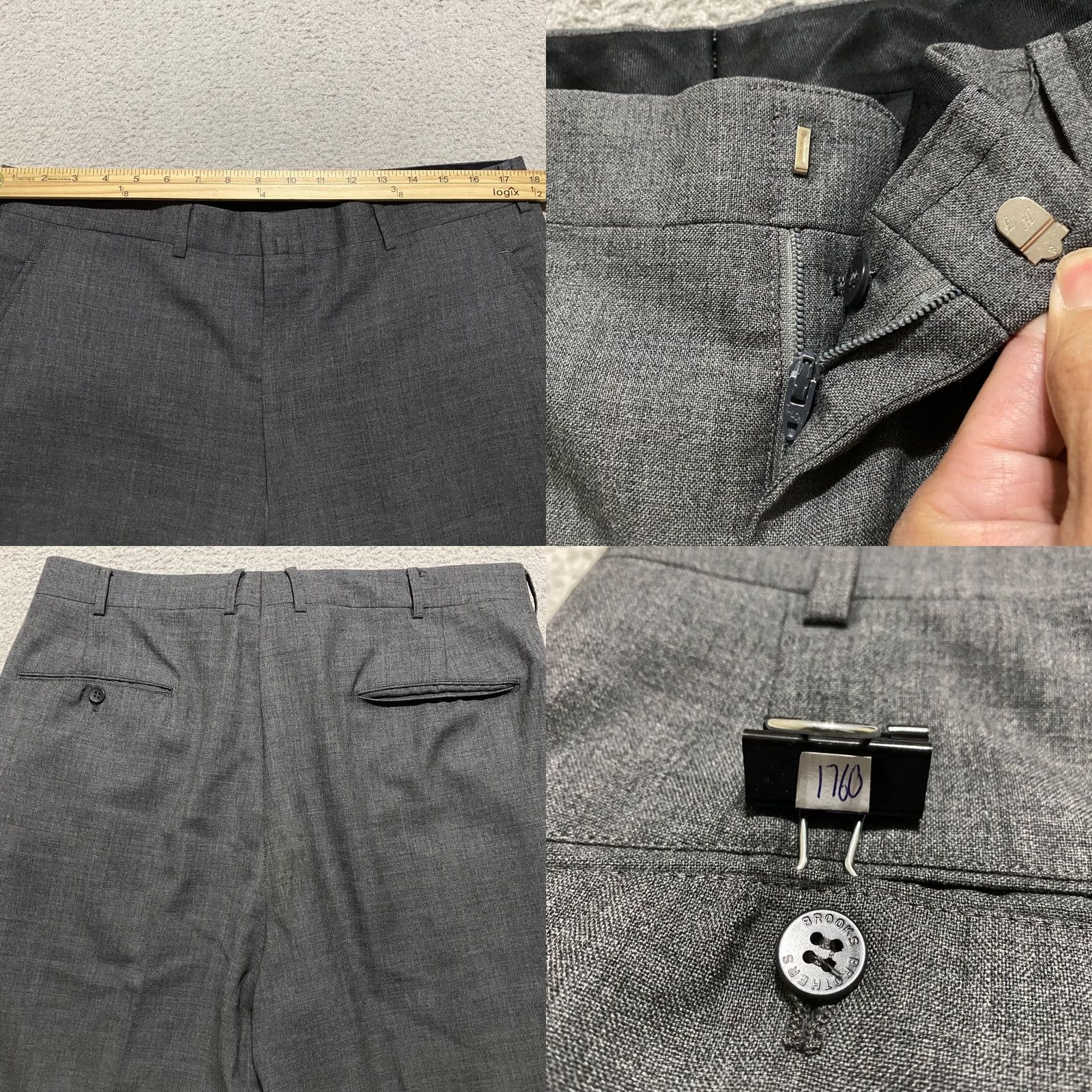 Brooks Brothers Vintage Brooks Brothers Dress Pants Mens sz 38 Gray Wool Straight Business Size US 38 / EU 54 - 8 Thumbnail