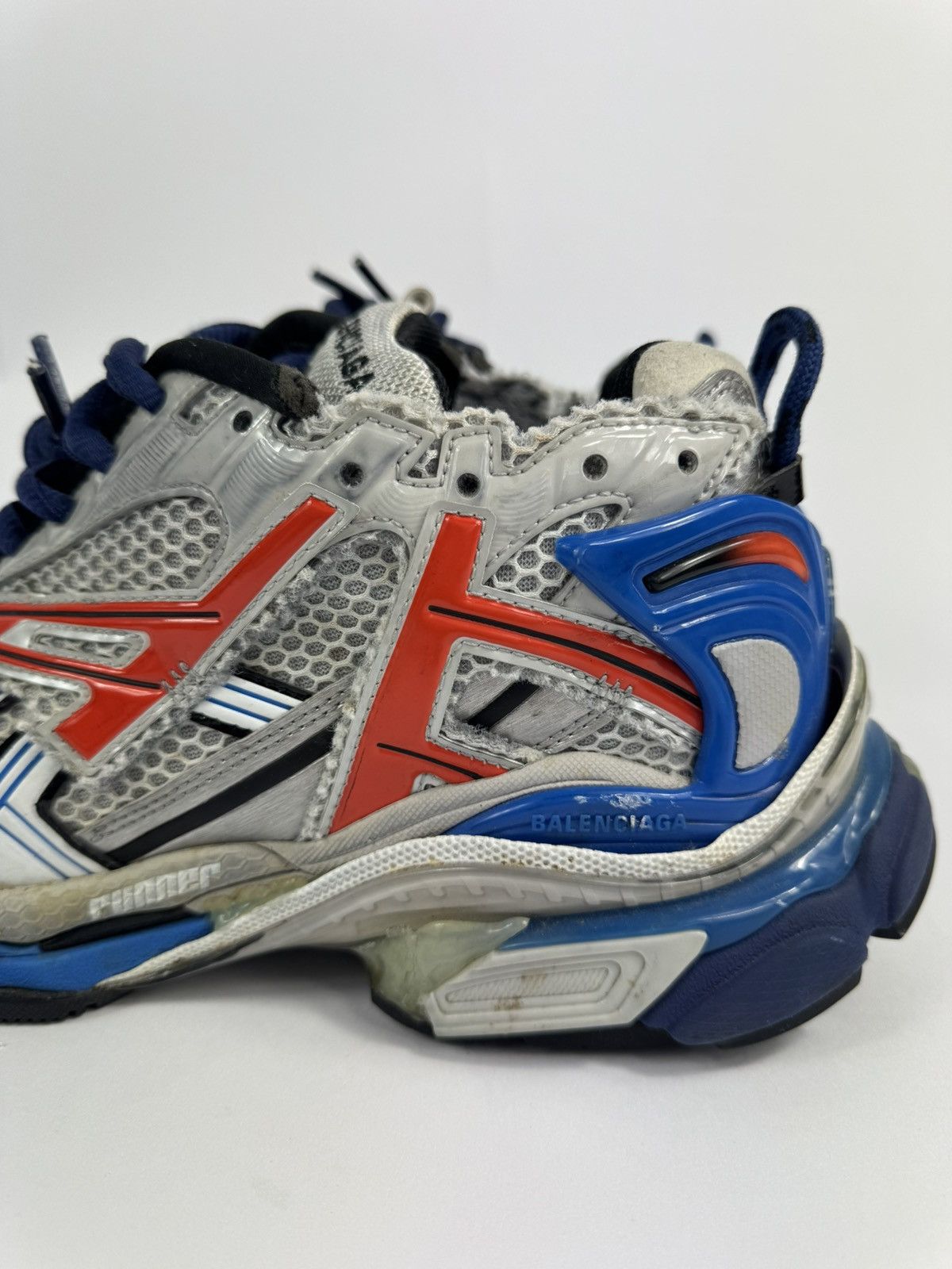 Balenciaga Runner Blue/Grey/Red Sneakers Size US 8 / EU 41 - 7 Thumbnail