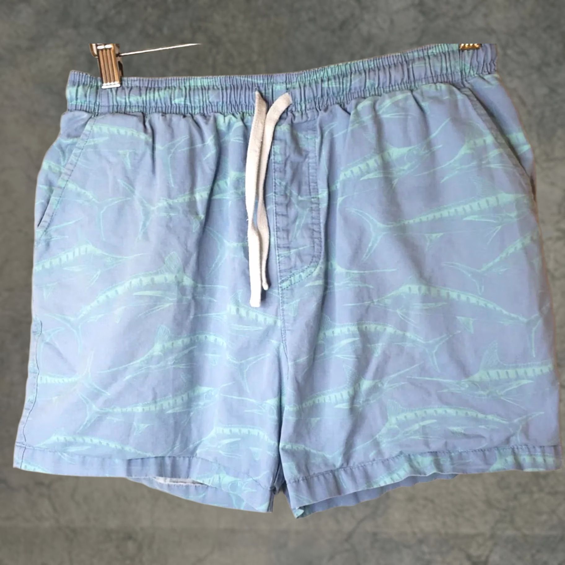Chubbies Chubbies Shorts Mens M Blue Men Board Fish Pattern Size US 31 - 1 Thumbnail