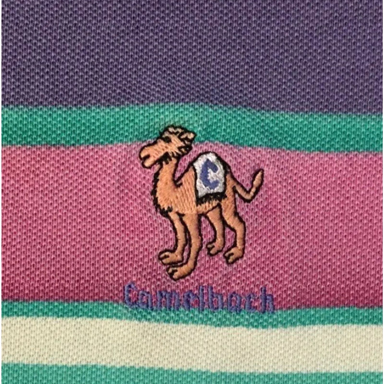 Polo Ralph Lauren VINTAGE Polo Ralph Lauren Shirt L Purple Green Pink Striped 90s Polo Button-Up Short Sleeve Mens Vintage Surf Skate Vaporwave USA Beach Grunge 80s 90s Size US L / EU 52-54 / 3 - 2 Thumbnail