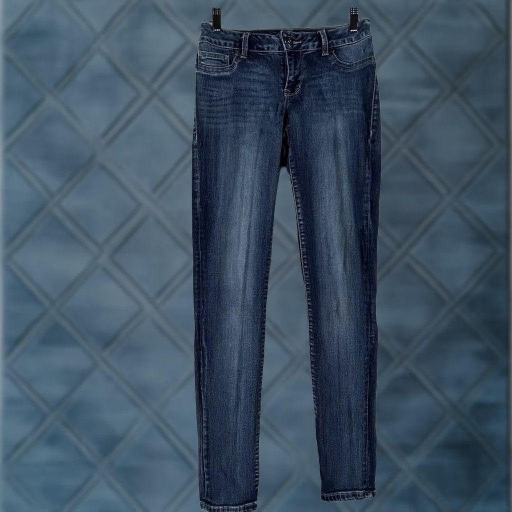Vintage Maurices Womens Jeans Skinny Denim Low Rise Stretch Medium Wash Blue S Regular Rise Pocketed Women's Jeans Size 28" / US 6 / IT 42 - 1 Thumbnail