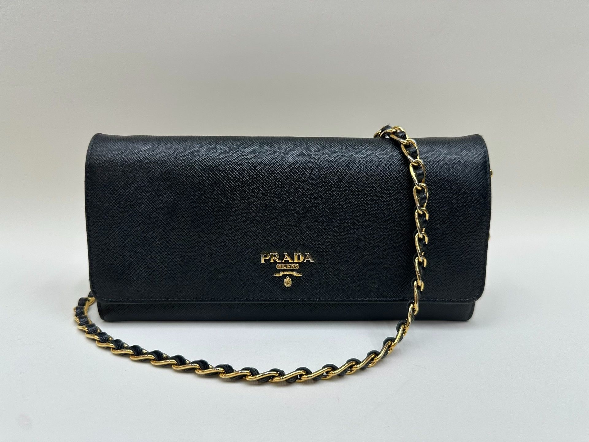 Prada Prada Black Saffiano Leather WOC Bag Size ONE SIZE - 1 Thumbnail