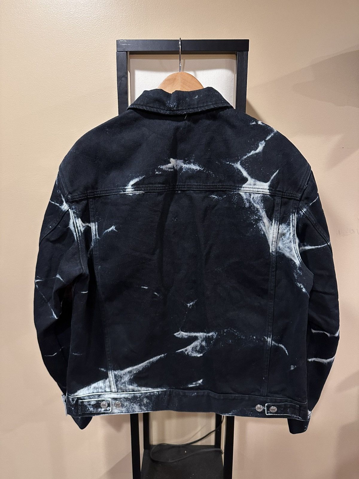 Dries Van Noten Dries Van Noten Acid Wash Tie-Dye Bleach Black Denim Jacket Size US L / EU 52-54 / 3 - 2 Thumbnail