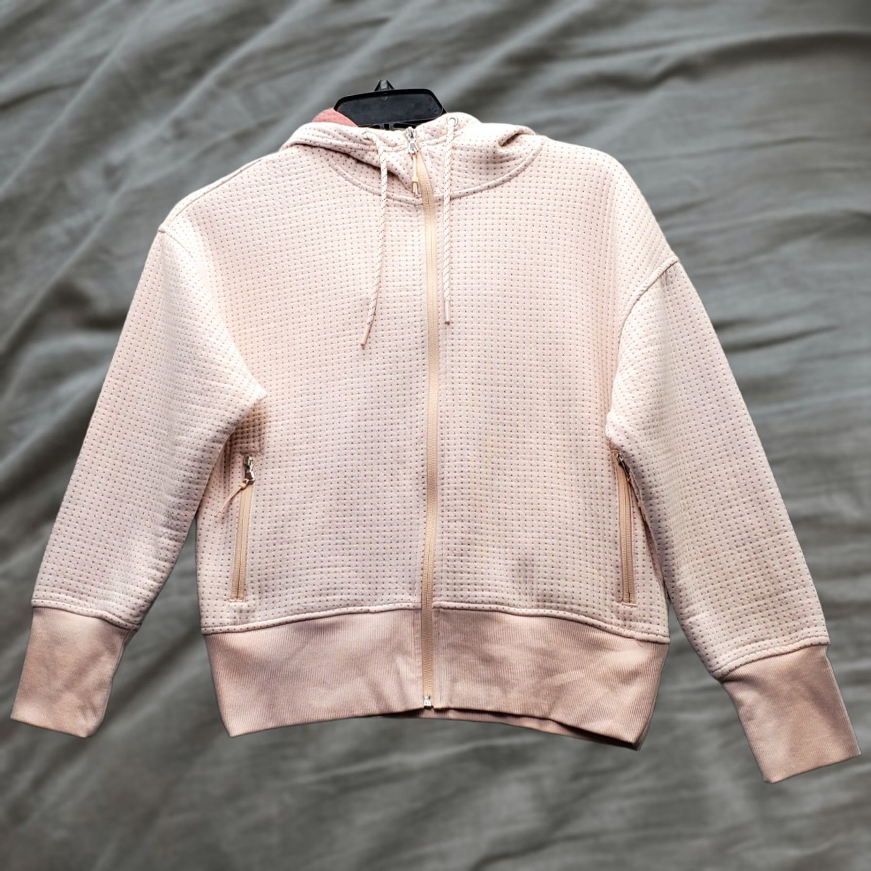 Vintage Zella Womens Full Zip Hoodie Pink Jacquard Long Sleeve Zipper Pocket EUC Size M Size M / US 6-8 / IT 42-44 - 1 Thumbnail