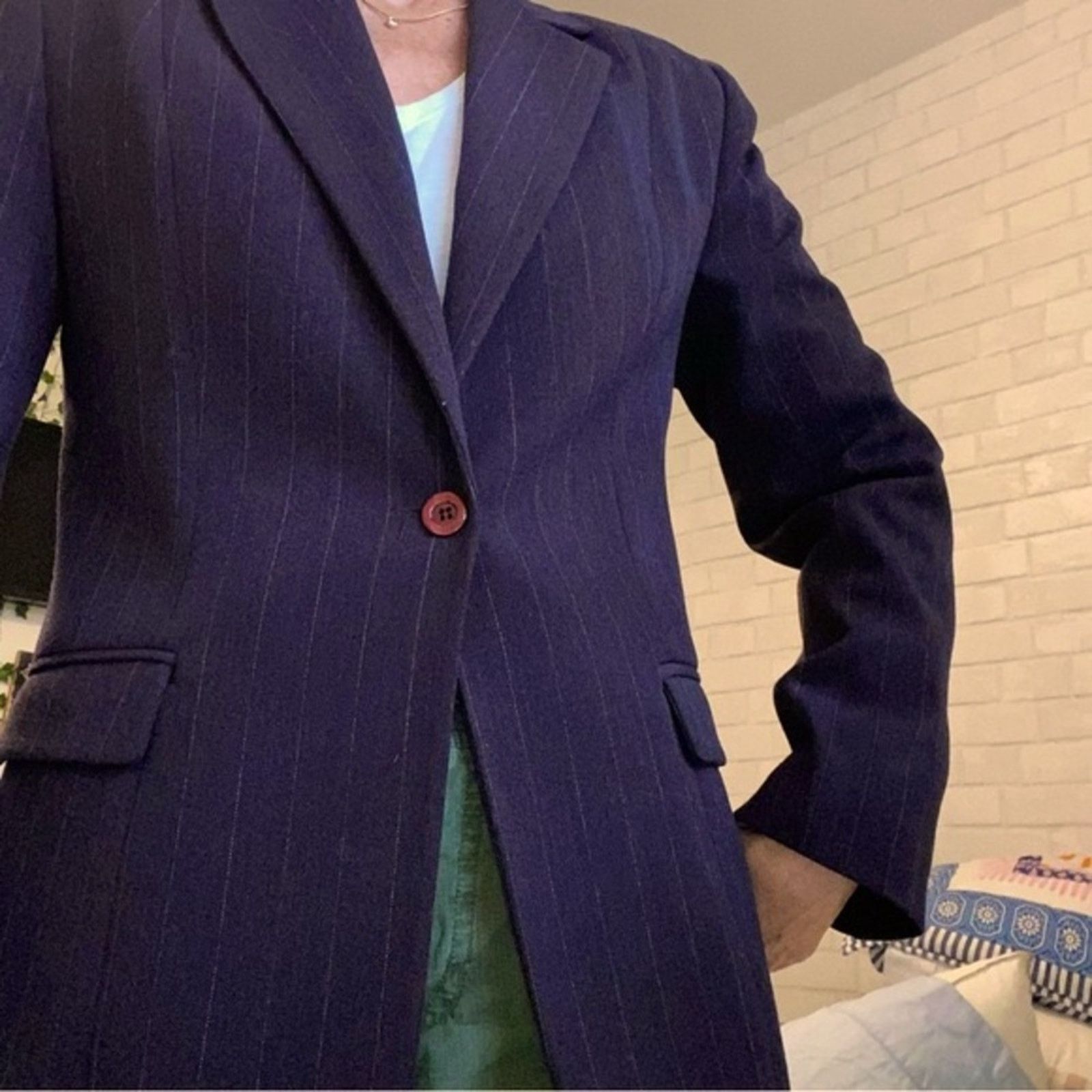 Wolford WOLFORD Germany $700 Burg Pinstripe Women’s Blazer EU40 US 6 Size M / US 6-8 / IT 42-44 - 14 Thumbnail