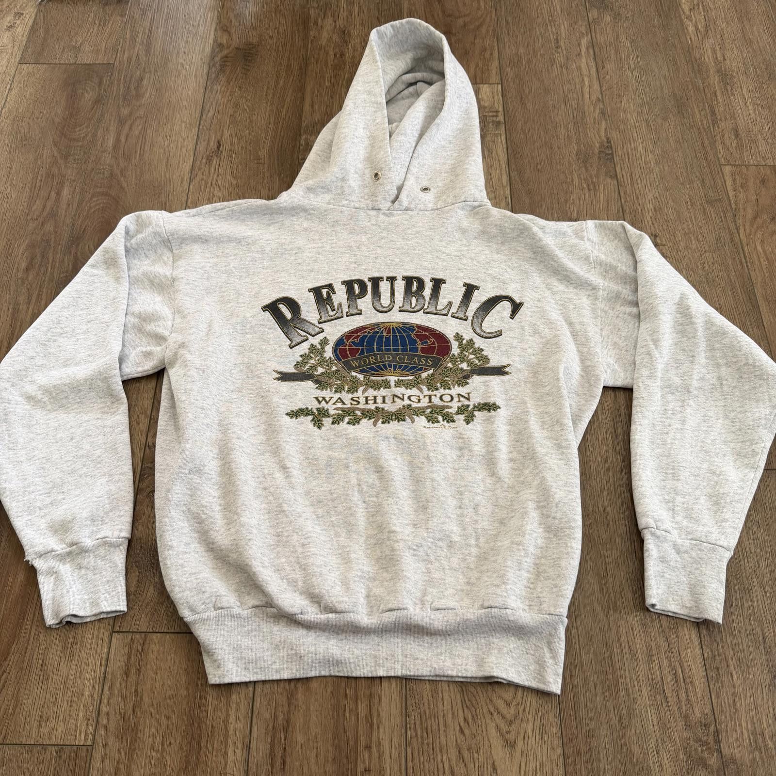 Other Vintage 90s Republic Washington World Class Hoodie Size US M / EU 48-50 / 2 - 1 Thumbnail