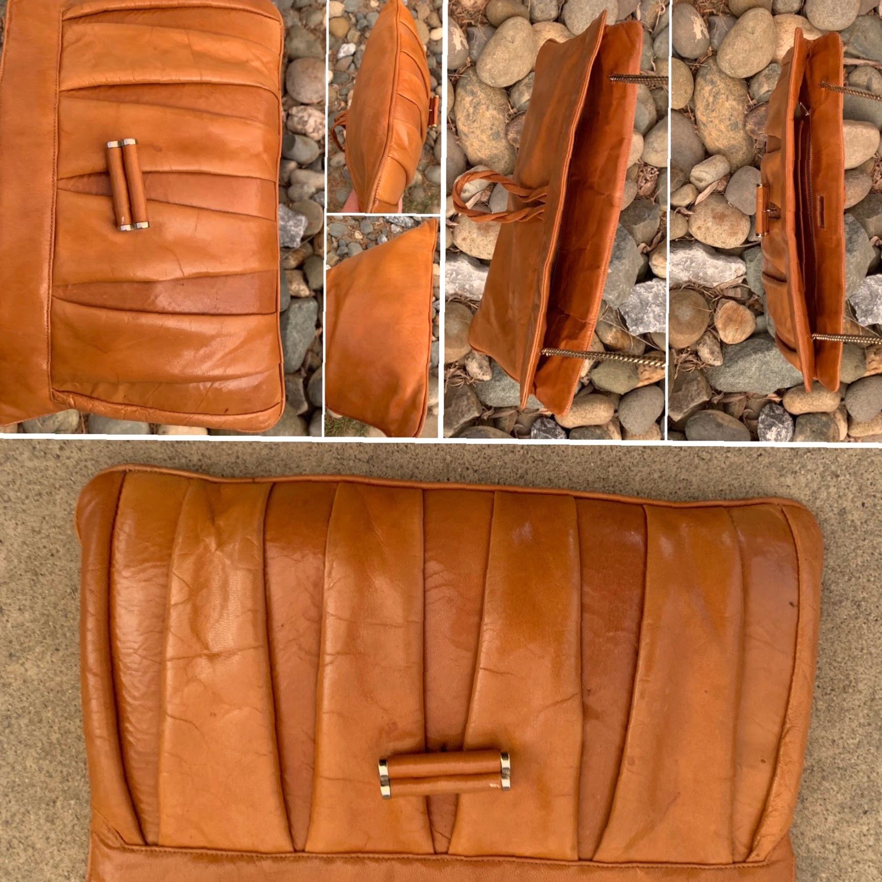 Vintage VINTAGE Roxmorr Leather Clutch Handbag Purse Chain Shoulder Strap 70s 80s Size ONE SIZE - 4 Thumbnail