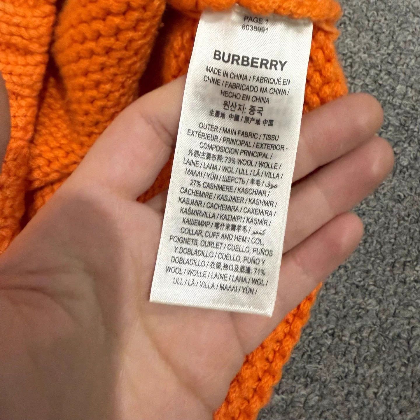 Burberry Burberry Orange Crewneck Pullover Sweater L 99N Size US L / EU 52-54 / 3 - 5 Thumbnail