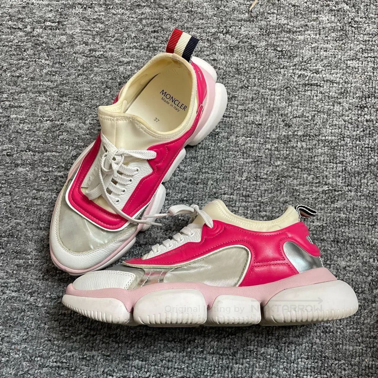 Moncler Moncler Pink Flat Sneakers. Size US 6 / IT 36 - 1 Thumbnail