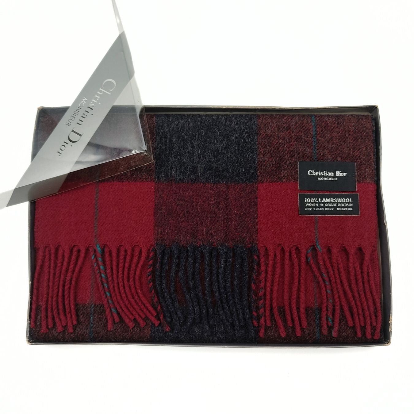 image of Dior Dior Christian Dior Men's Scarf In Pure Wool in Black