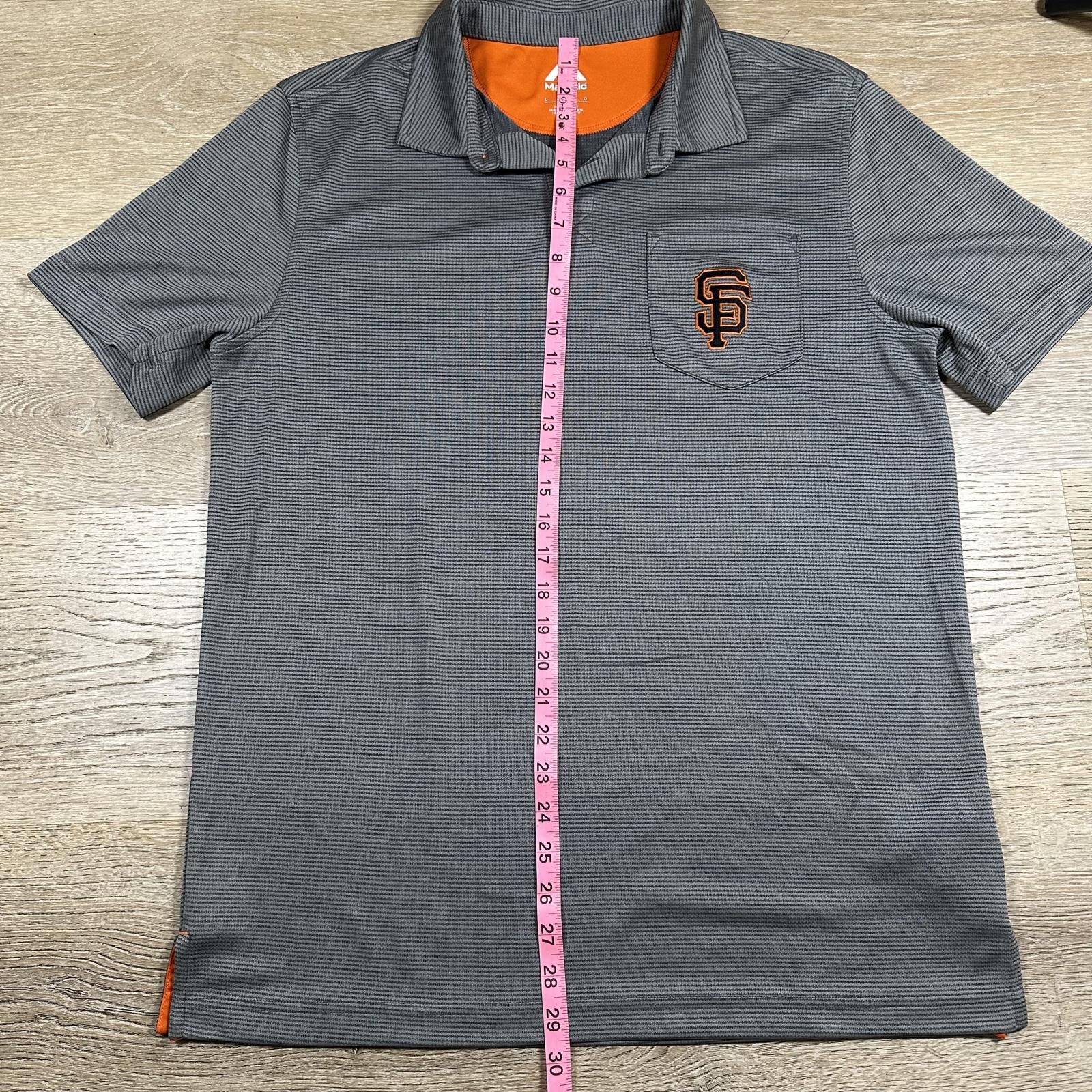 Majestic Majestic Mens Polo L Gray San Francisco Giants Logo Size US L / EU 52-54 / 3 - 5 Thumbnail
