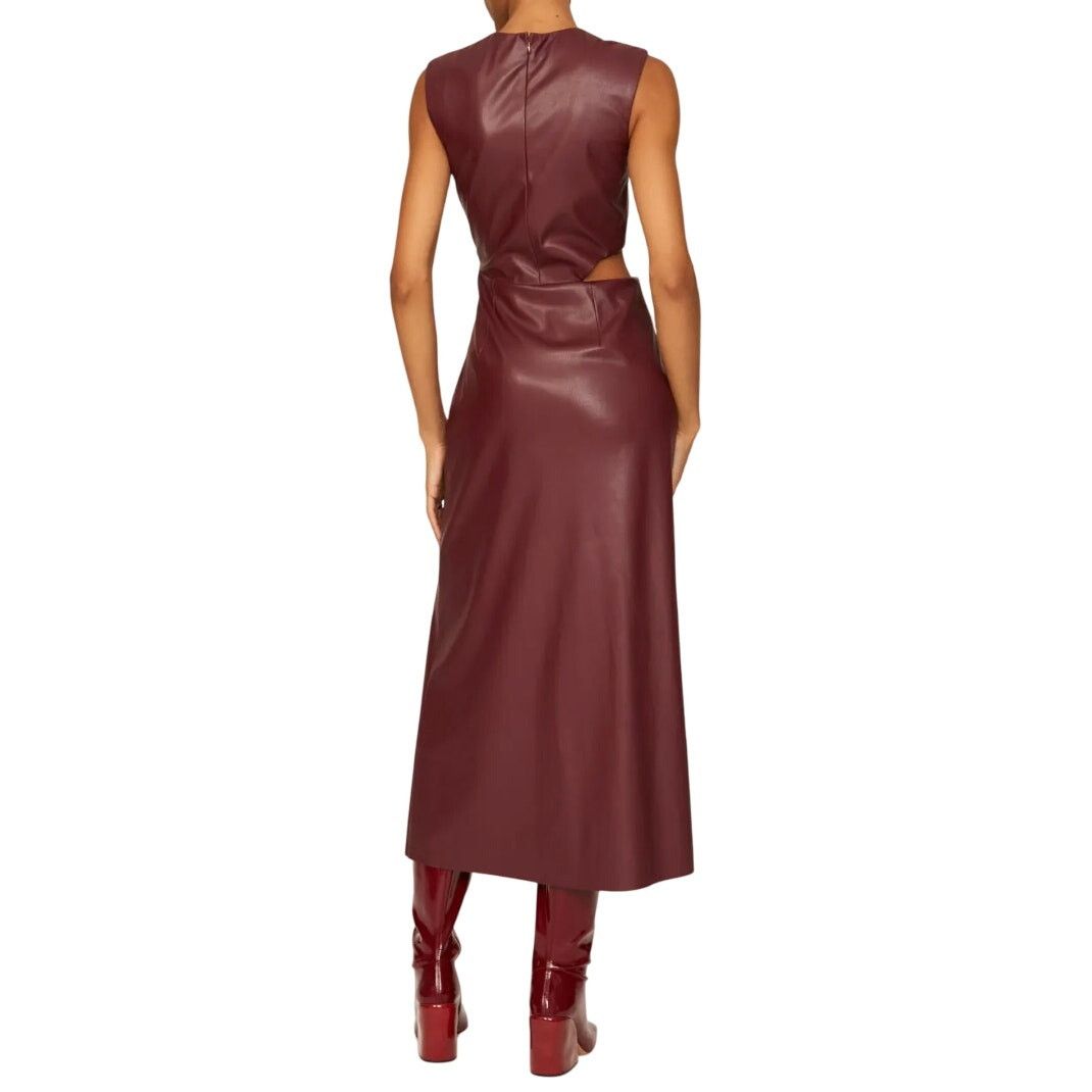 Jonathan Simkhai Jonathan Simkhai Toni Faux Leather Midi Dress Red, Size US 6 Size M / US 6-8 / IT 42-44 - 3 Thumbnail