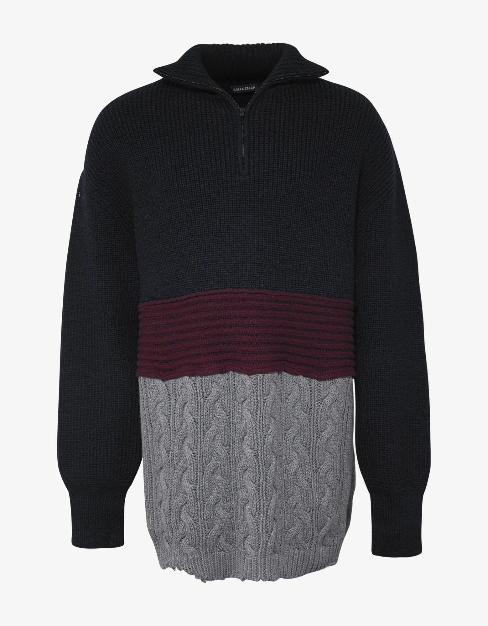 Balenciaga Balenciaga Multi-Panelled Long Knitwear - SS19 Size US L / EU 52-54 / 3 - 1 Thumbnail