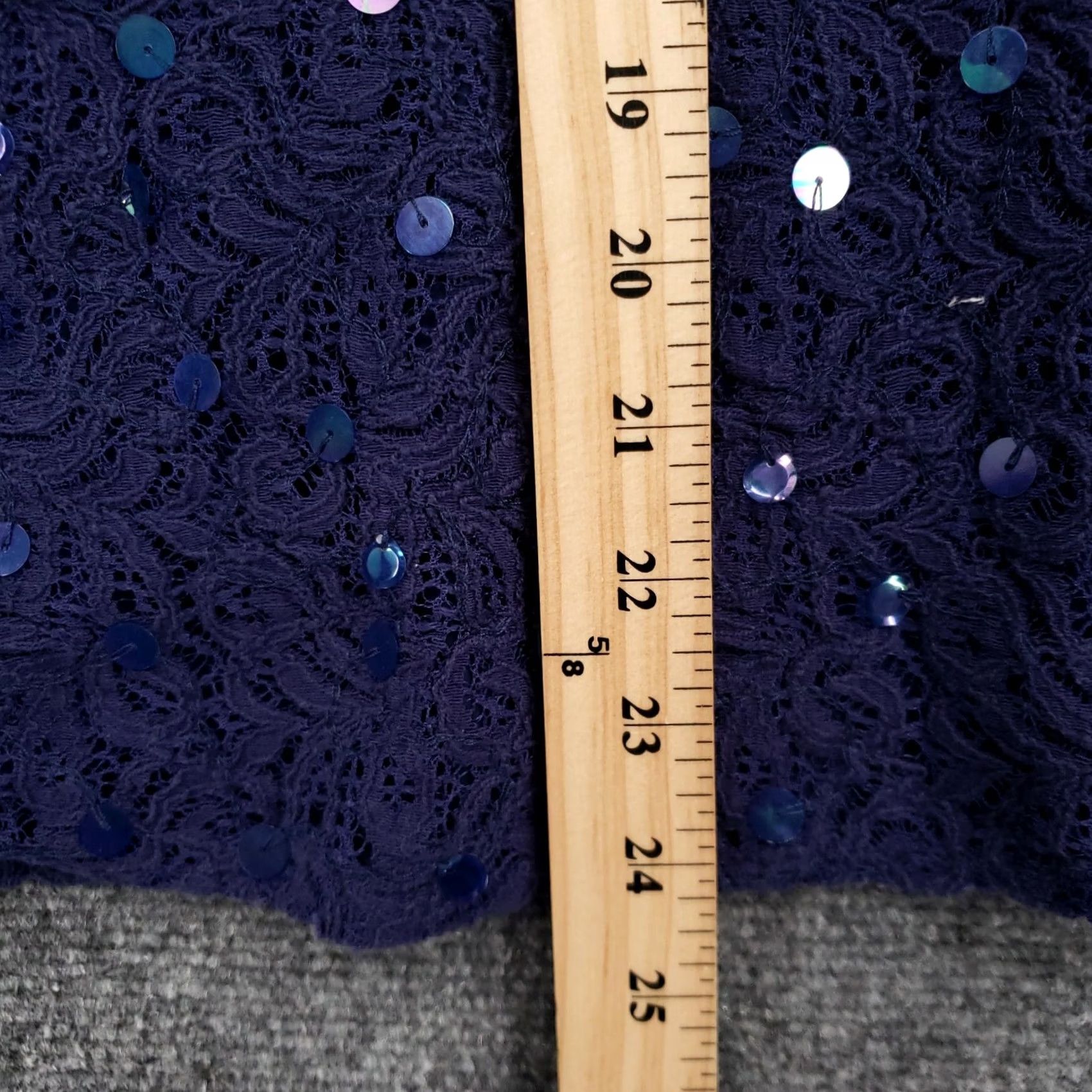 Ann Taylor Ann Taylor Loft Blouse Womens S Small Blue Lace Sequins Short Sleeves Polyester Size S / US 4 / IT 40 - 7 Thumbnail
