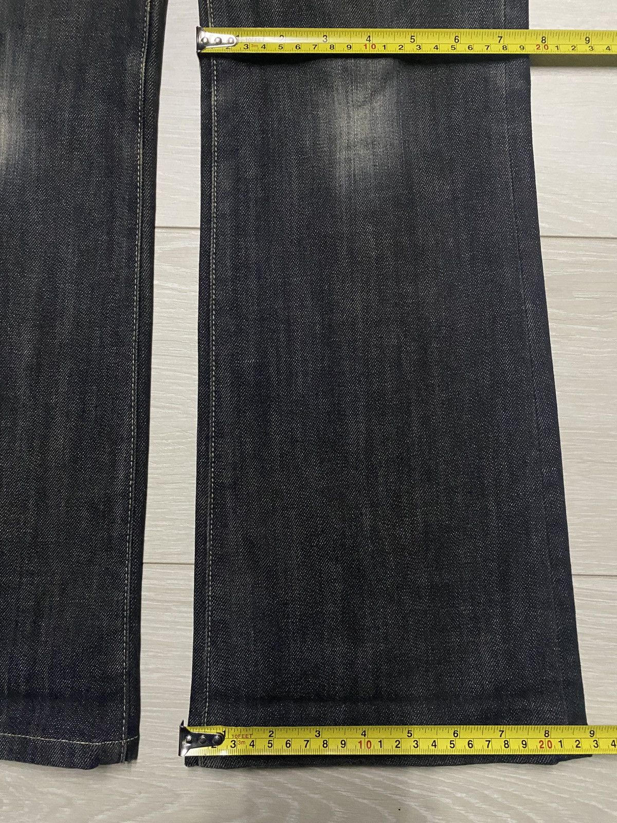 Jun Takahashi Vintage Japanese Brand Uniqlo Black Denim Flare Jeans Size US 29 - 15 Thumbnail