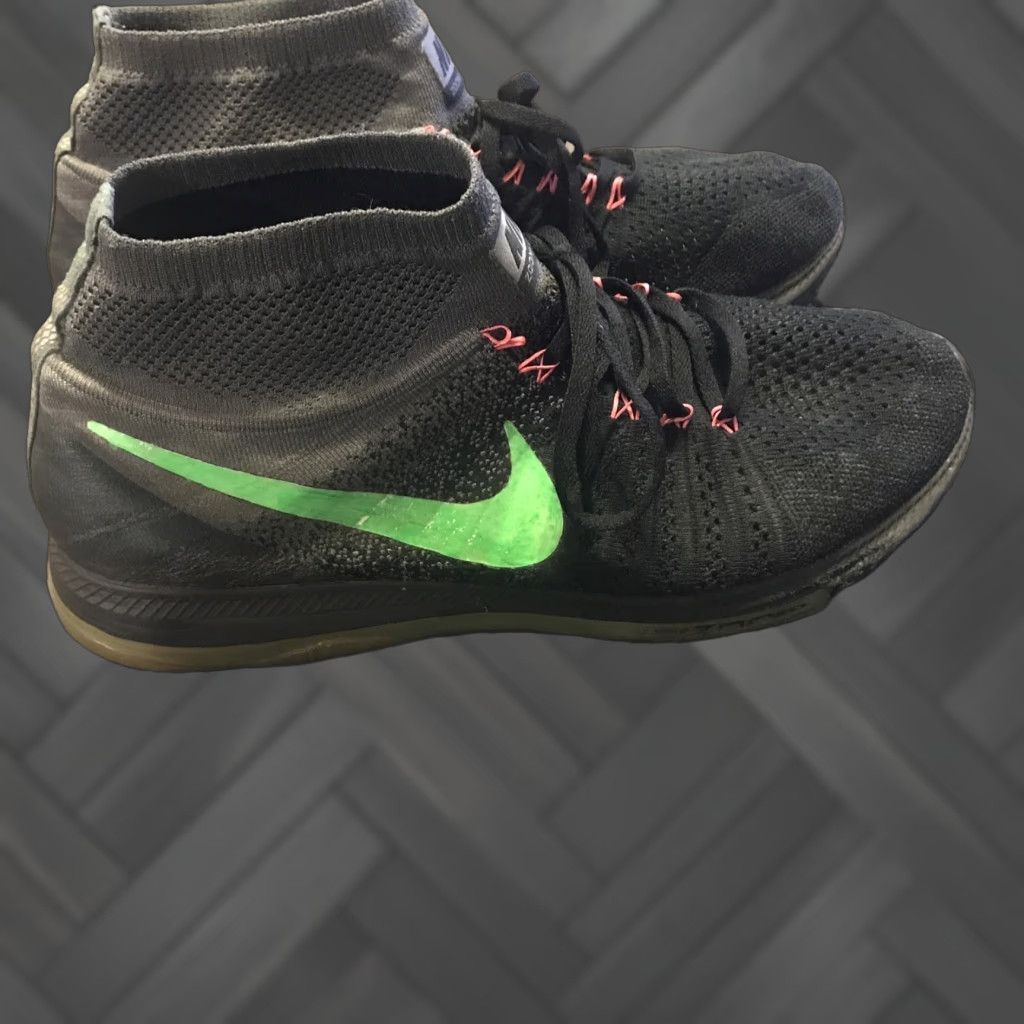 Nike VINTAGE Nike Zoom All Out Flyknit Black White Pink 844134-002 Men's Sz: 12.5 Sneaker Athletic Mens Shoes Running Gym Size US 13 / EU 46 - 1 Thumbnail