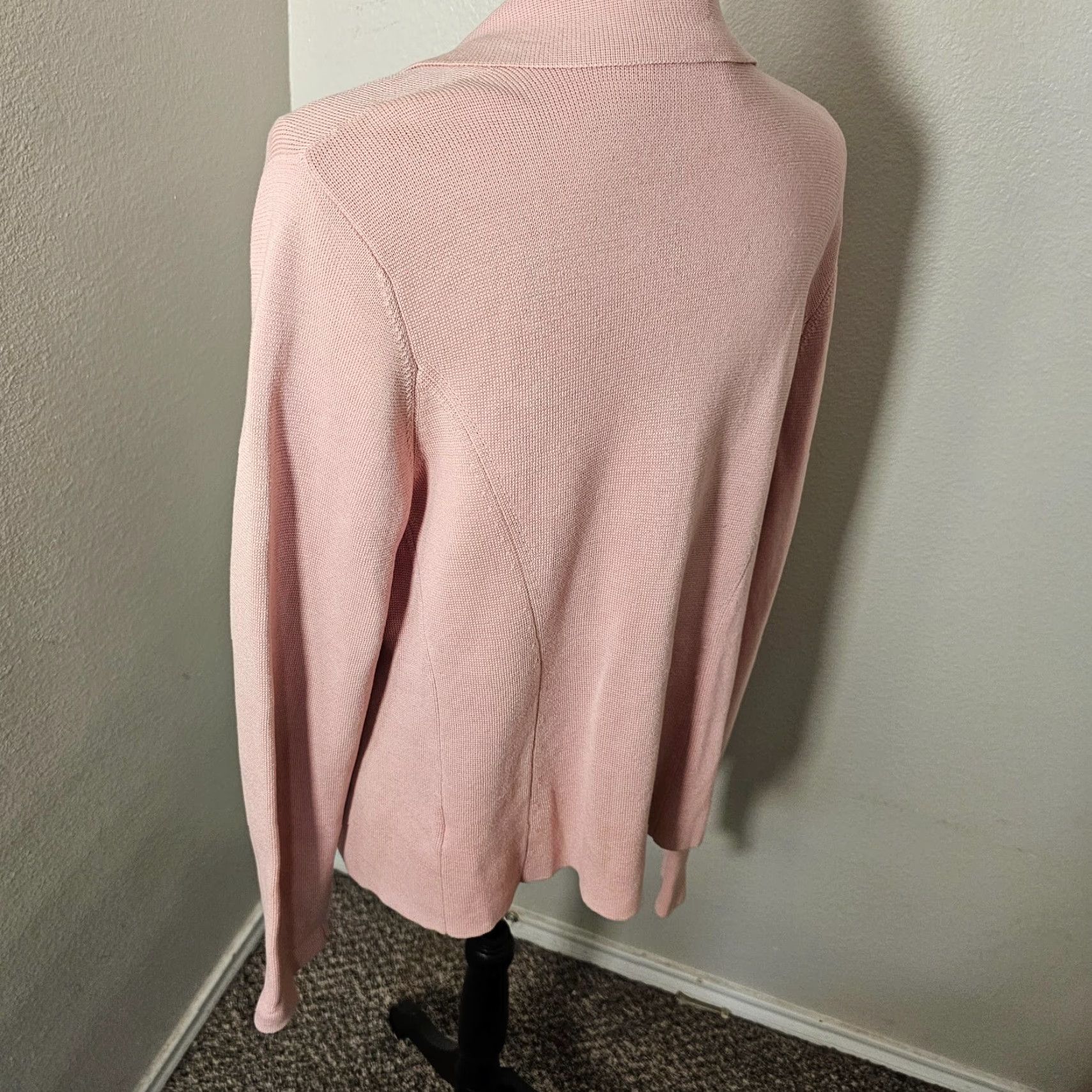Eileen Fisher VINTAGE Eileen Fisher Pink Silk Blend Cardigan Long Sleeve M Women V-Neck Dusty Pink Cardigan Womens M Silk Blend Size M / US 6-8 / IT 42-44 - 3 Thumbnail