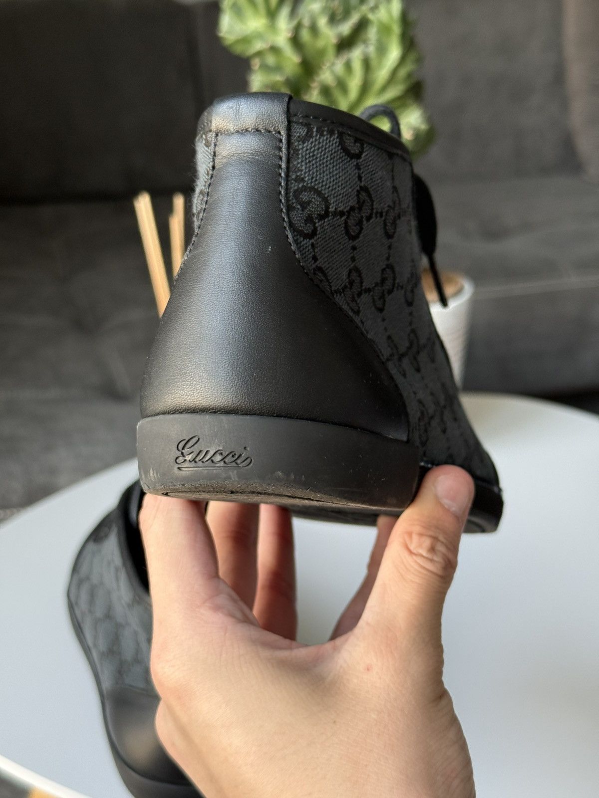 Gucci Gucci GG Monogram Sneaker High-Top Wmns Size US 8.5 / IT 38.5 - 14 Thumbnail