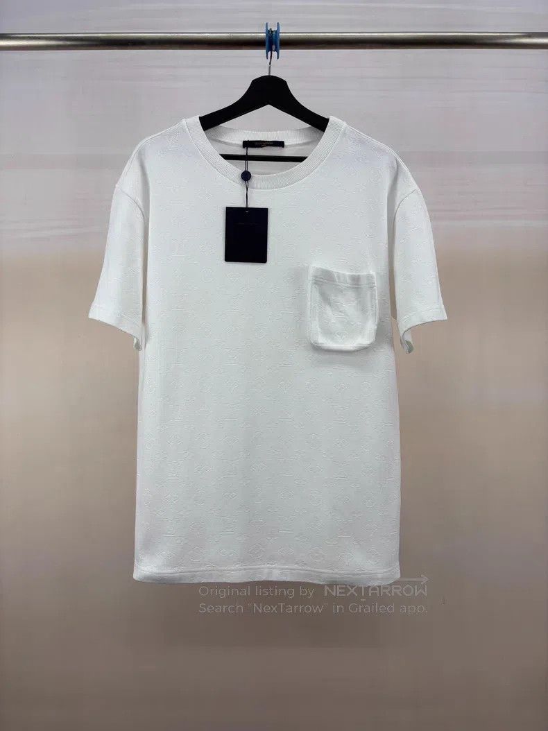 Louis Vuitton Louis Vuitton White Pocket Dark Print Full Print Short Sle Size US L / EU 52-54 / 3 - 1 Thumbnail