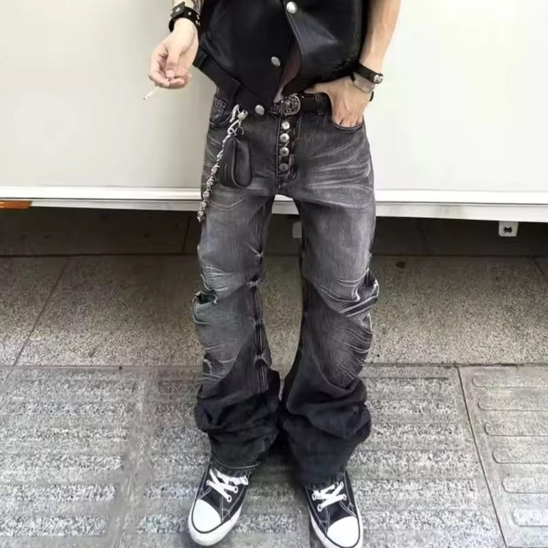Jean Grunge punk style pleated jeans Size US 29 - 2 Thumbnail