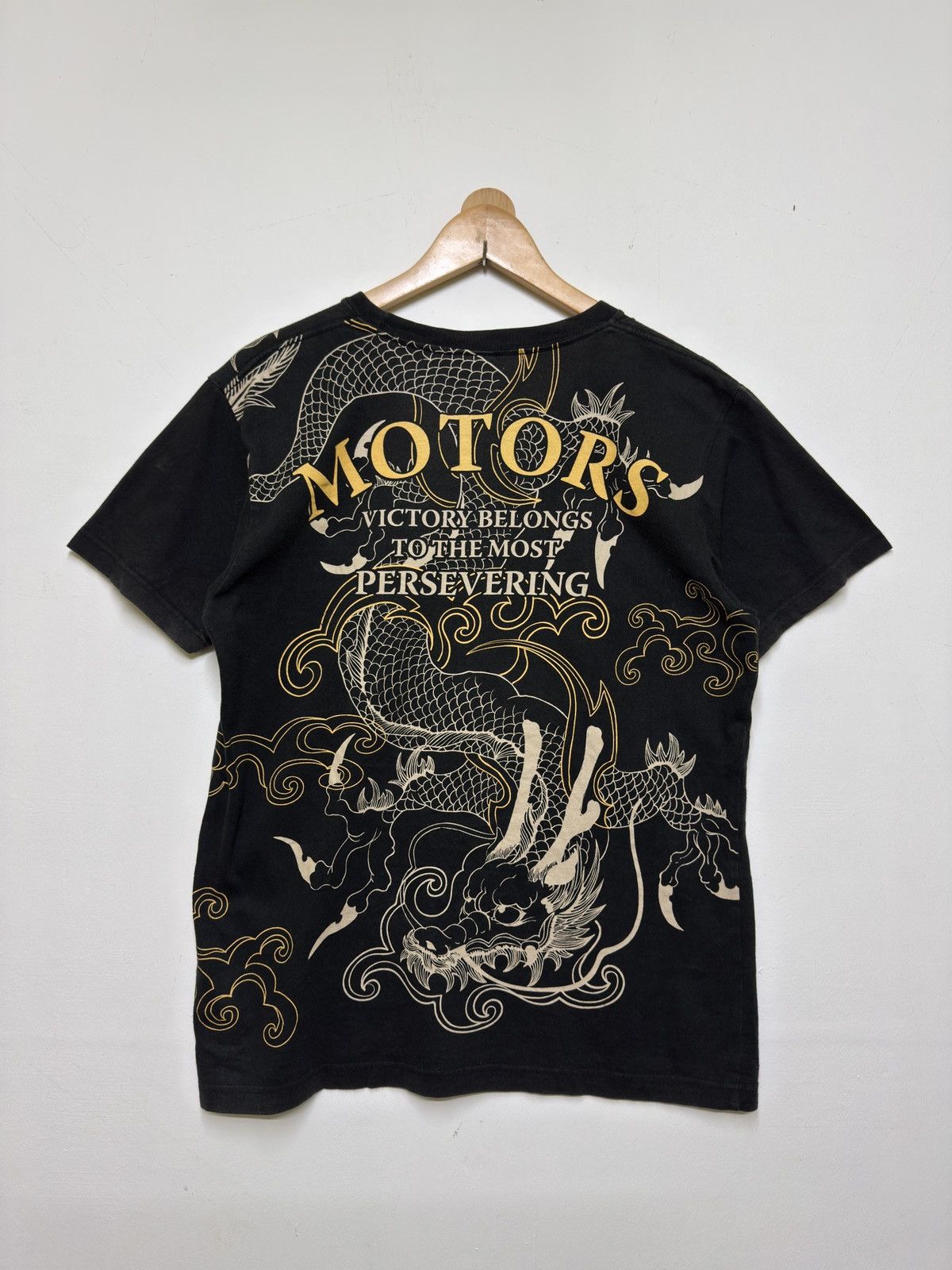 Vintage Vintage Dragon Big Graphic Motors Poem Faded Black Size US S / EU 44-46 / 1 - 2 Thumbnail