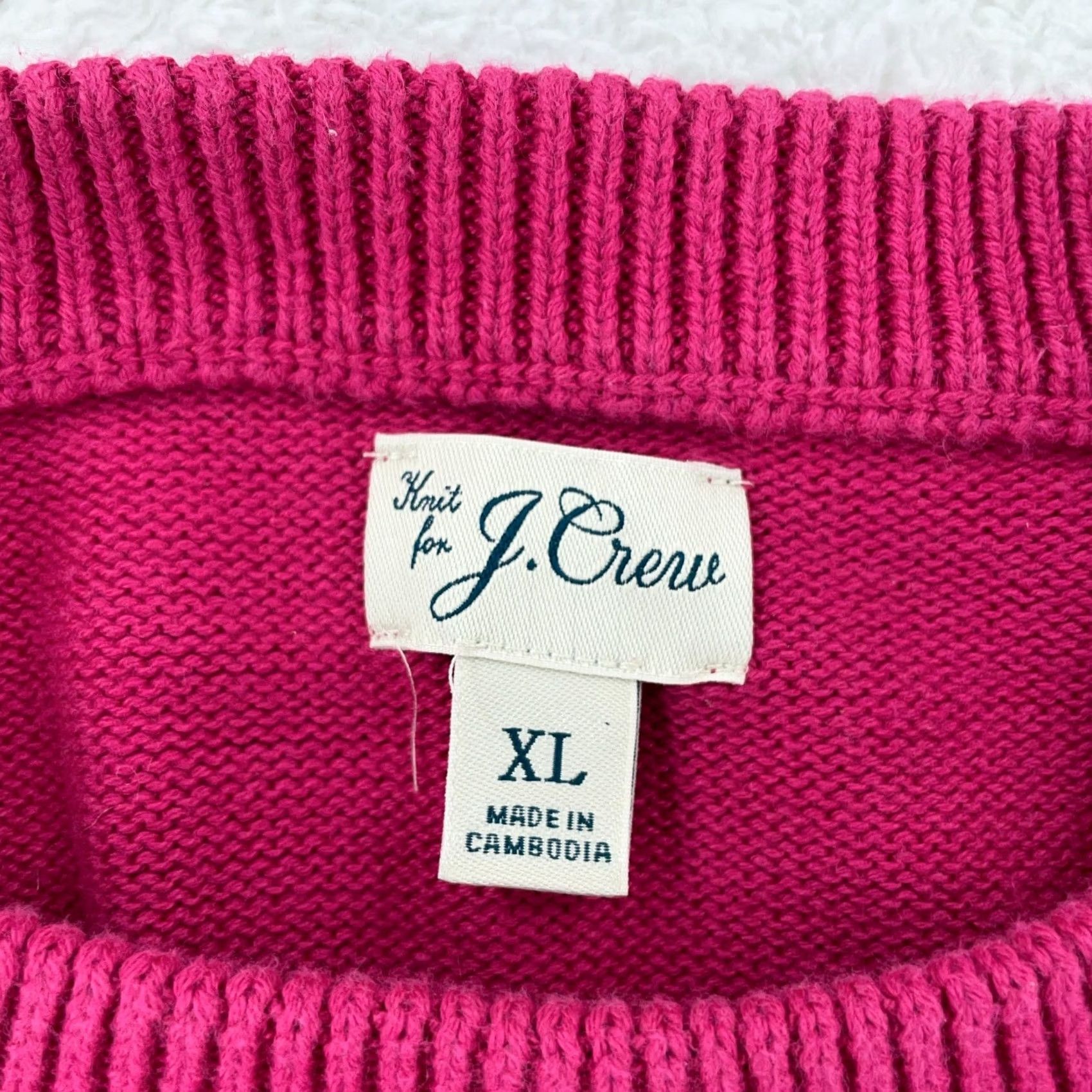 J.Crew J.CREW Sweater Mens L Pink Crew Neck Cotton Pullover Washed Berry Size US L / EU 52-54 / 3 - 3 Thumbnail