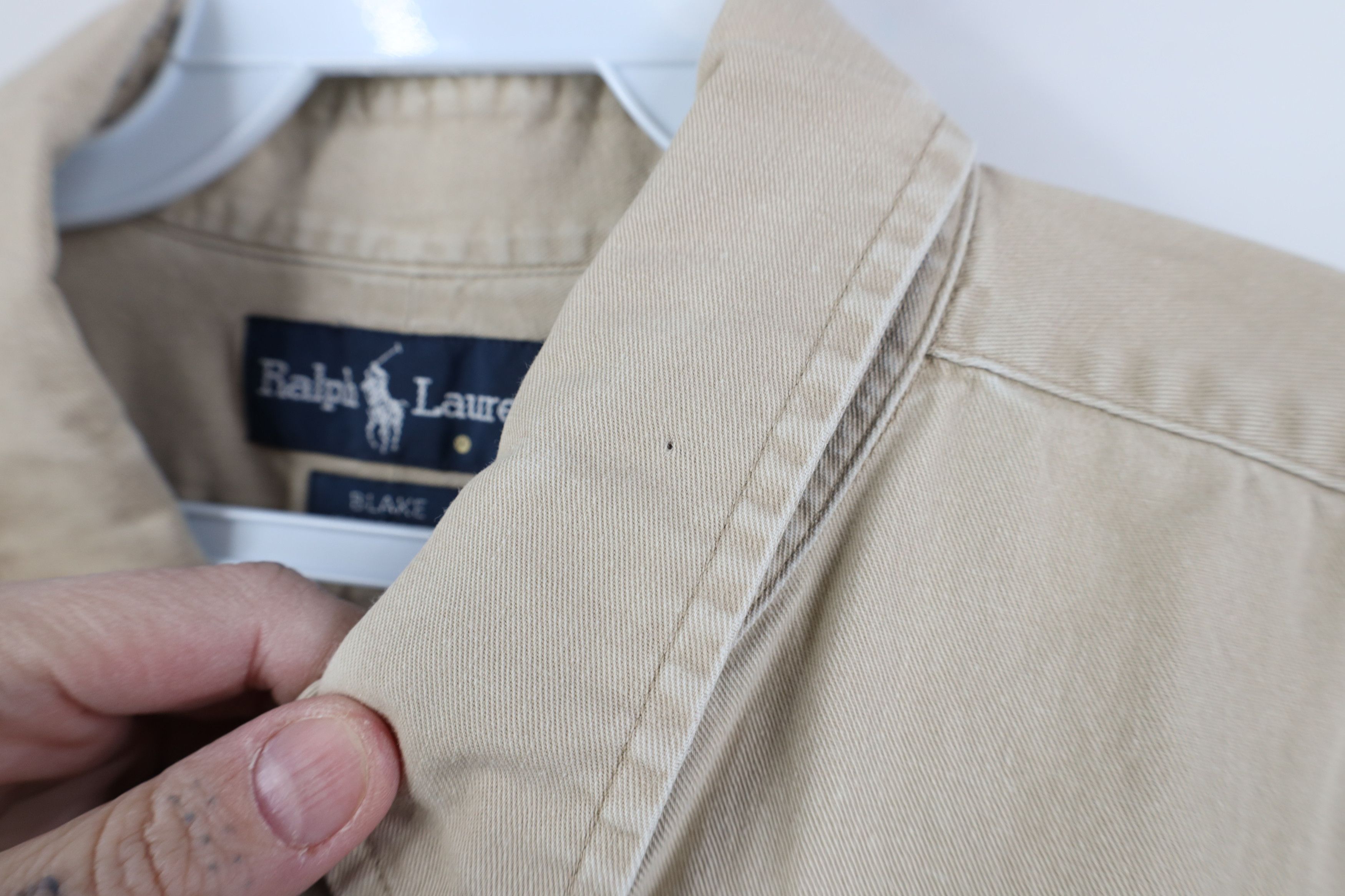 Polo Ralph Lauren Vintage 90s Ralph Lauren Collared Button Down Shirt Beige Size US XL / EU 56 / 4 - 6 Thumbnail
