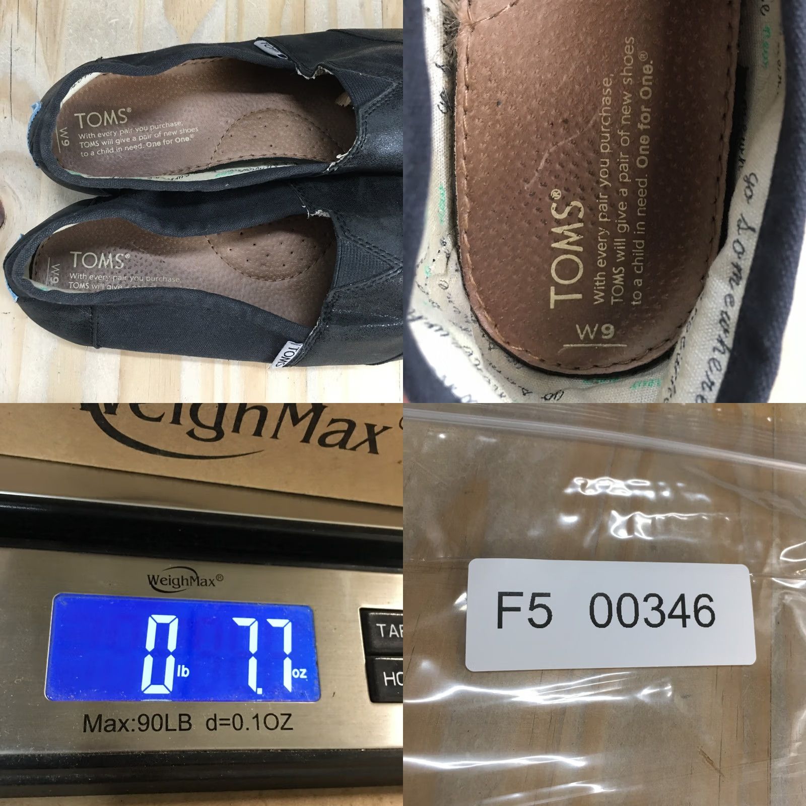 Toms TOMS Alpargata Slip On Women’s 9 Black Casual Low Top Round Toe Shoes Size M / US 6-8 / IT 42-44 - 10 Thumbnail