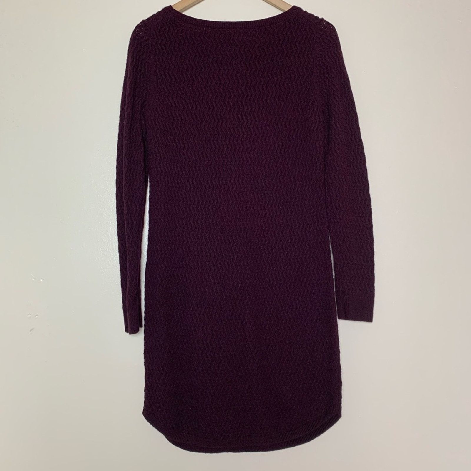 Loft Loft Wine Cable Textured Knit Tunic Sweater Women’s Size Med Size M / US 6-8 / IT 42-44 - 5 Thumbnail