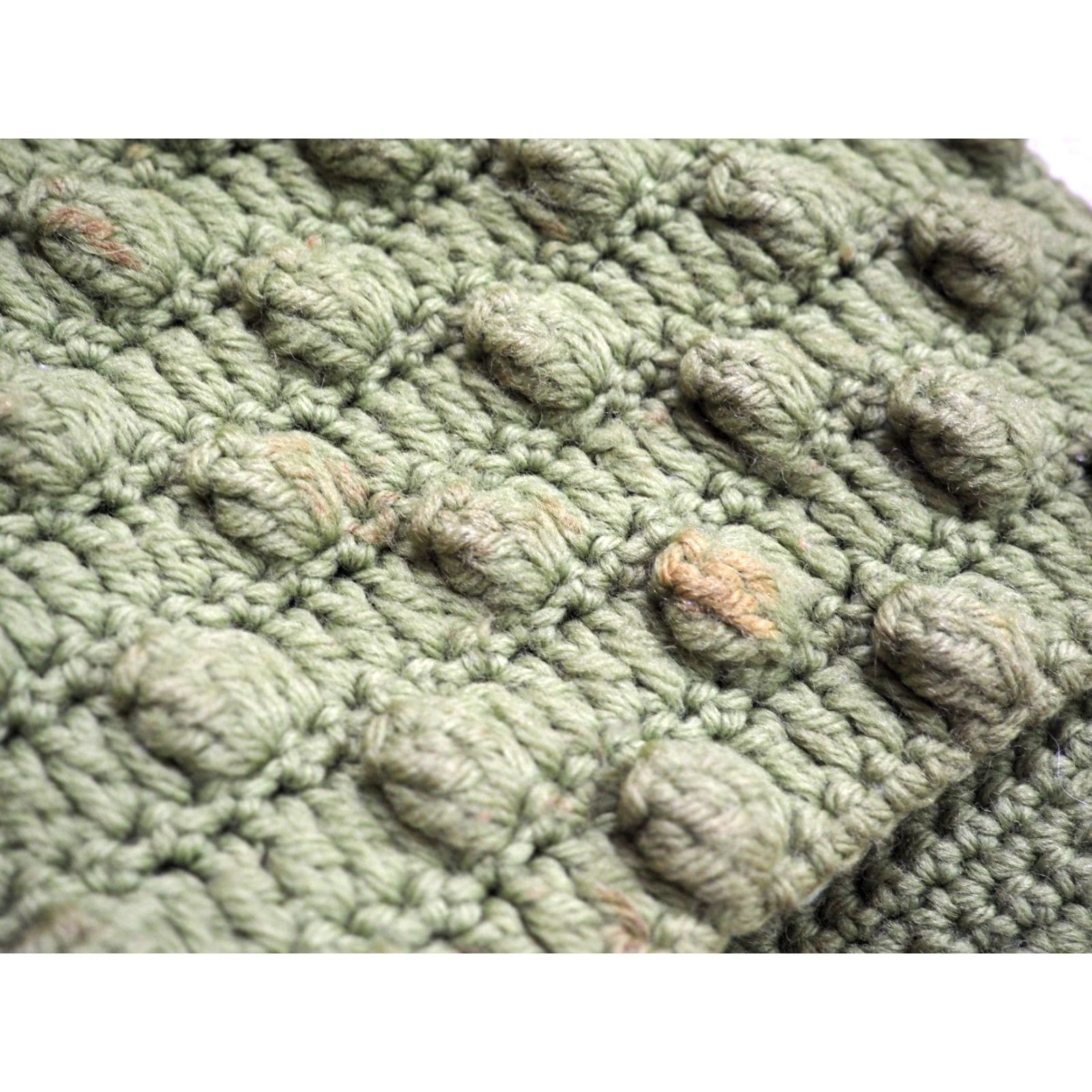 Olive VTG 60s 70s Moss Olive Green Boho Hippy Crochet Handmade Retro Purse Bag Purse Women Size ONE SIZE - 7 Thumbnail